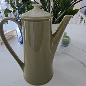 Vintage PM Premiere “Colors of Spain” Olive Green Stoneware Teapot – Japan